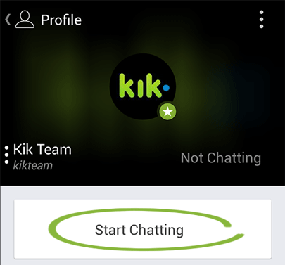 Start Kik chat