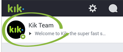 Open Kik chat