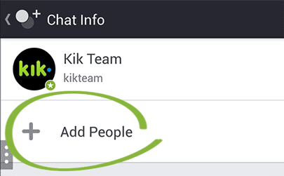 Add People in Kik chat