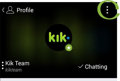 Open Kik friend settings