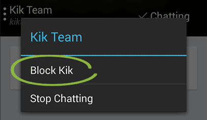 Block Kik friend