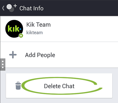 Delete Kik chat