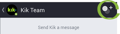 Open Kik chat options